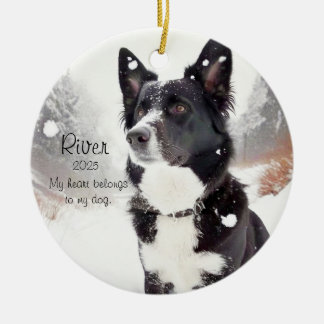 Anpassbares Herzliches Hunde-Liebhaber-Spruch Keramik Ornament
