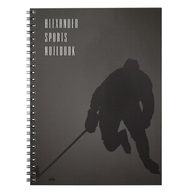 Anpassbares Hockey-Notebook Notizblock (Vorderseite)