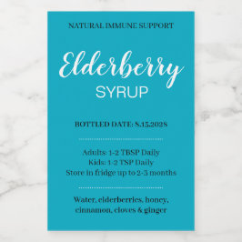 Anpassbares Holunder-Sirup-Label ZEB_03c Weinetikett