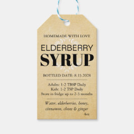 Anpassbares Holunder-Sirup-Label ZEB_04a Geschenkanhänger