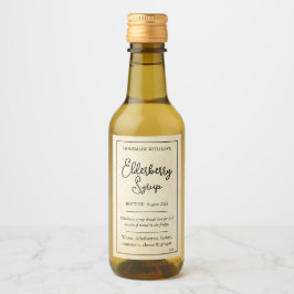 Anpassbares Holunder-Sirup-Label ZEB_05a Weinetikett