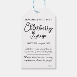 Anpassbares Holunder-Sirup-Label ZEB_05b Geschenkanhänger