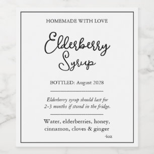Anpassbares Holunder-Sirup-Label ZEB_05b Weinetikett