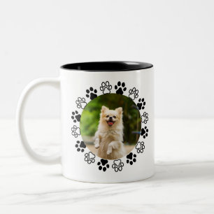 Anpassbares Hundeporträt Canine  Zweifarbige Tasse