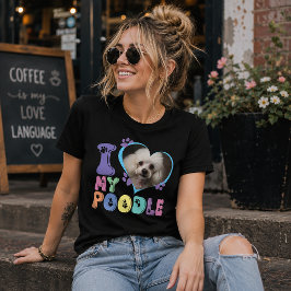 Anpassbares Ich Liebe Meinen Pudel Tri-Blend Shirt