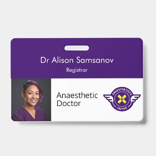 Anpassbares ID-Abzeichen mit Foto Ausweis (Vorderseite)