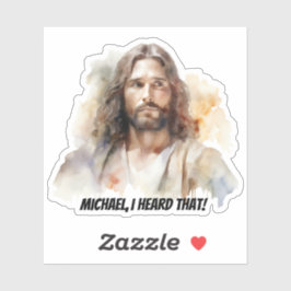 Anpassbares Jesus-Portrait - Ich habe gehört, dass Aufkleber
