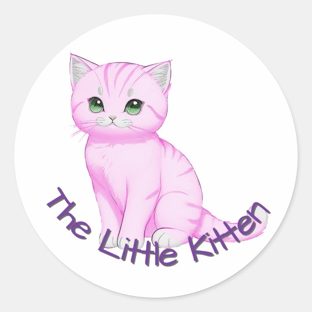 Anpassbares Kinderzimmer Runder Aufkleber (Vorderseite)