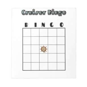Anpassbares Kreuzfahrt-Bingo-Board Notizblock