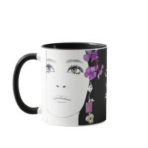 Anpassbares lila süßes florales trendiges Goth-Gir
