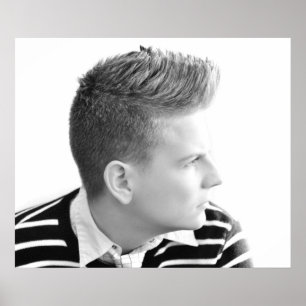 Anpassbares Männersalon-Poster Poster