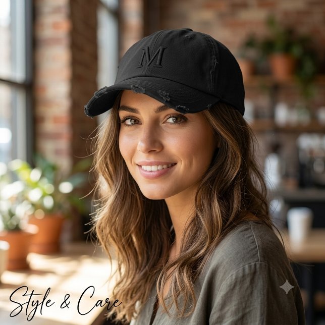Anpassbares Monogramm Bestickte Baseballkappe (Customizable Monogram Embroidered Baseball Cap)