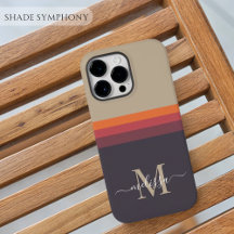 Anpassbares Monogramm mit süßem Streifen-Farblock