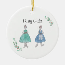 Anpassbares Nussknacker-Party-Mädchen-Andenken Keramik Ornament