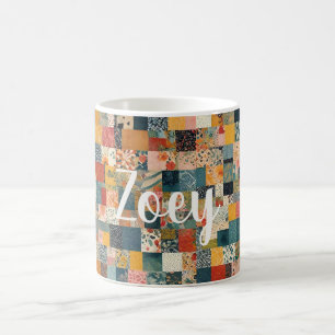 Anpassbares Patchwork-Muster Kaffeetasse