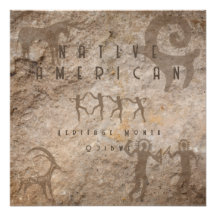 Anpassbares Petroglyphen-Erbe-Monatsposter