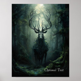 Anpassbares Poster des verdrehten Waldhirsches