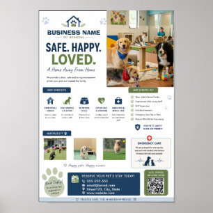 Anpassbares Poster für Tierpensionen für Hunde & K