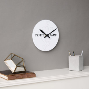 Anpassbares Produkt - Fügen Sie Ihren eigenen Text Runde Wanduhr
