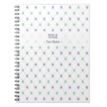 Anpassbares ProjektNotebook: Mint & Lilac-Raute