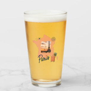 Anpassbares Reise-Themen Paris Trinkglas Glas