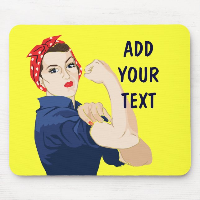 Anpassbares Rosie Riveter Mousepad (Vorne)