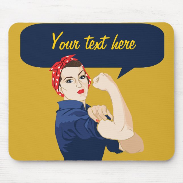 Anpassbares Rosie Riveter Mousepad (Vorne)