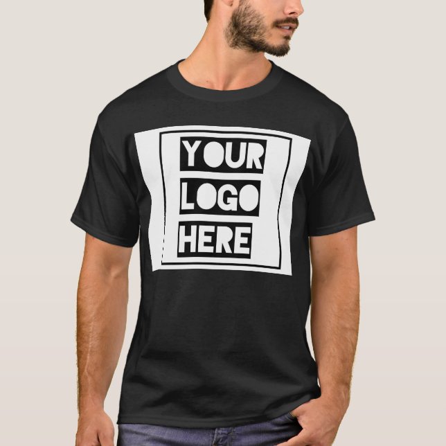 Anpassbares schwarzes T-Shirt (Vorderseite)