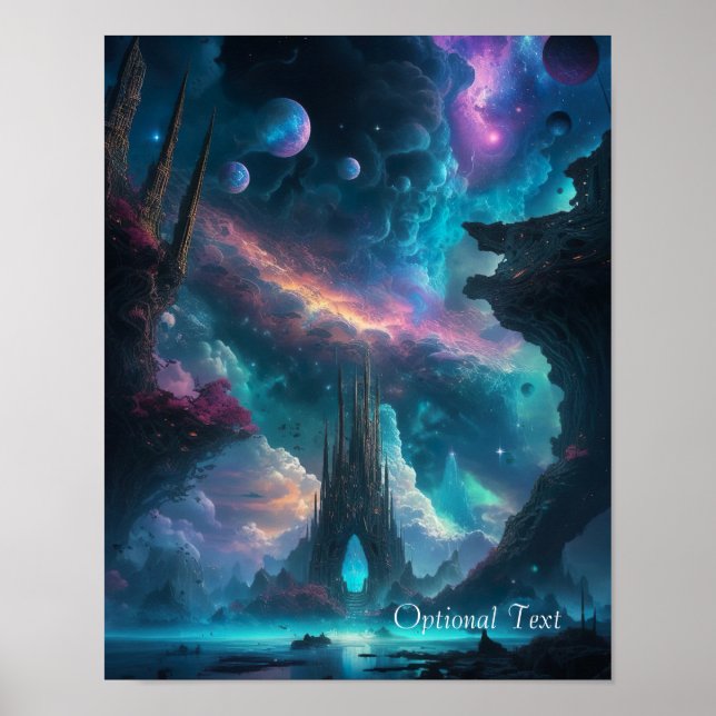 Anpassbares Sci-Fi-Fantasy-Poster Poster (Vorne)