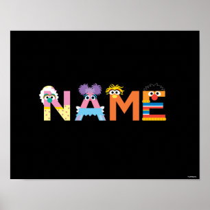 Anpassbares Sesamstraße Alphabet Poster