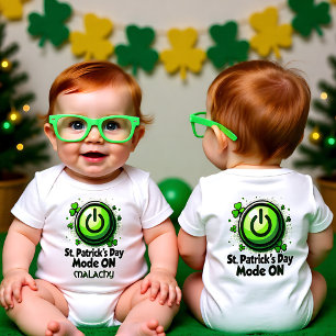 Anpassbares Shamrock-Startup Baby Strampler