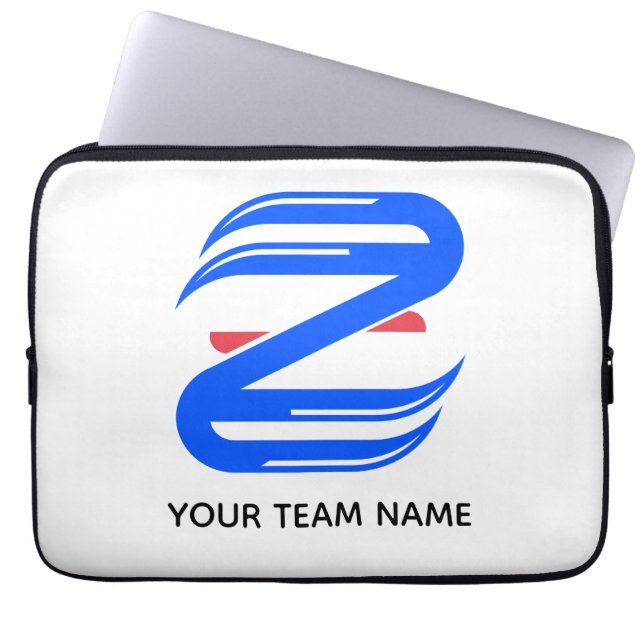 Anpassbares Sportbuchstabe Z Team Laptopschutzhülle (Vorderseite)