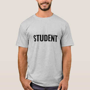 Anpassbares STUDENT Text Statement T-Shirt für Män