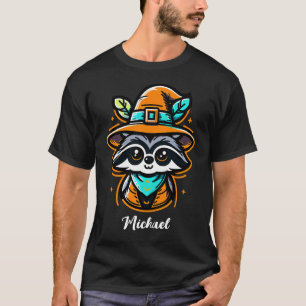 Anpassbares süßes Halloween-Waschbär-T-Shirt T-Shirt
