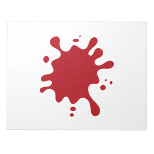 Anpassbares Tomatenrotes Splash Notizbuch Notizblock