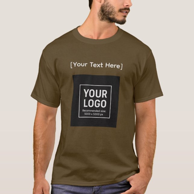 Anpassbares Trader-Logo & Text T-Shirt (Vorderseite)