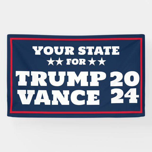 Anpassbares Trump Vance 2024-Banner Banner (Horizontal)