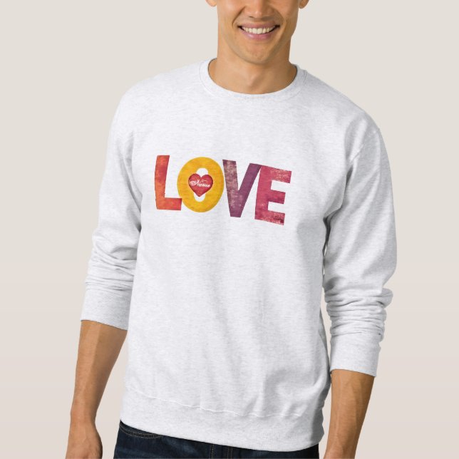 Anpassbares Valentinstag Herz Liebe Damen  Sweatshirt (Vorderseite)