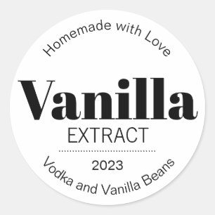 Anpassbares Vanille-Extrakt-Label BL_02rdbkv5 Runder Aufkleber