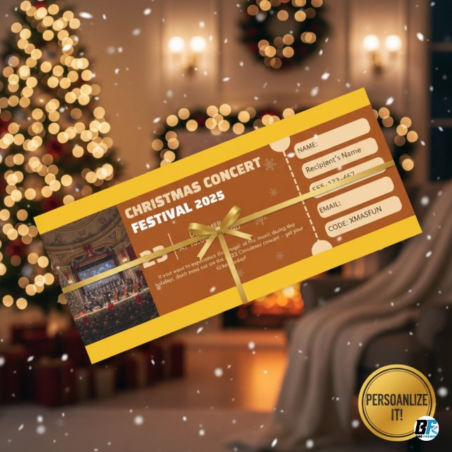 Anpassbares Weihnachtskonzert Festival Geschenk Ti Einladung (CHRISTMAS FESTIVAL CONCERT)