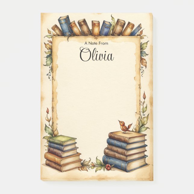 Anpassbares whimsisches Design auf Post-it Klebezettel (Vorderseite)