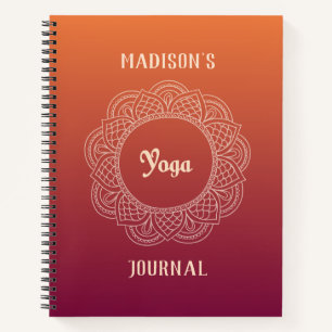 Anpassbares Yoga Journal Notizbuch