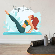 Anpassbares Yoga Lover Design mit Navasana-Pose
