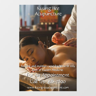 Anpassen Akupunktur-Therapie-Klinik Fensteraufkleber