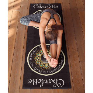 (Anpassen an mich) Yin Yang Black Workout, Pilates Yogamatte