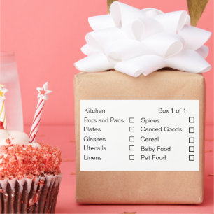 Anpassen beweglicher Labels Rechteckiger Aufkleber