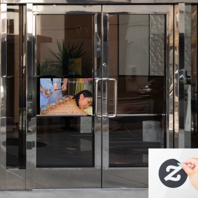 Anpassen der Akupunkturbehandlung 4 Fensteraufkleber (Büro Tür)