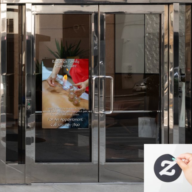 Anpassen der Akupunkturkurierung 2 Fensteraufkleber (Büro Tür)