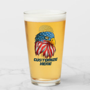 Anpassen der amerikanischen Patriotic USA Flag Bal Glas