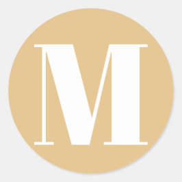 Anpassen der Anfangszahl eines Monogramms Kamel Kh Runder Aufkleber